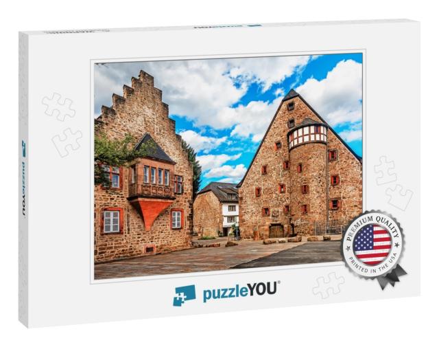 Historic Streets of the Old Quarters of Marburg. Germany... Jigsaw Puzzle