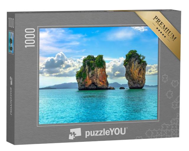 Puzzel 1000 stukjes „Adembenemend tropisch rotseiland“