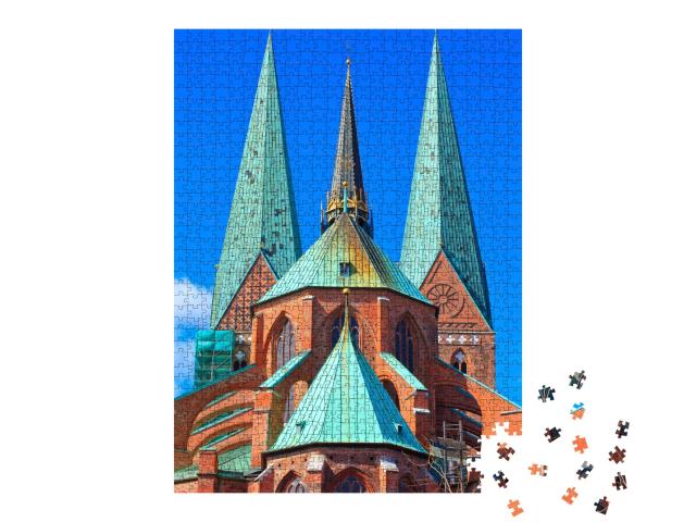 Puzzle 1000 Teile „St. Marienkirche, Lübeck, Deutschland“