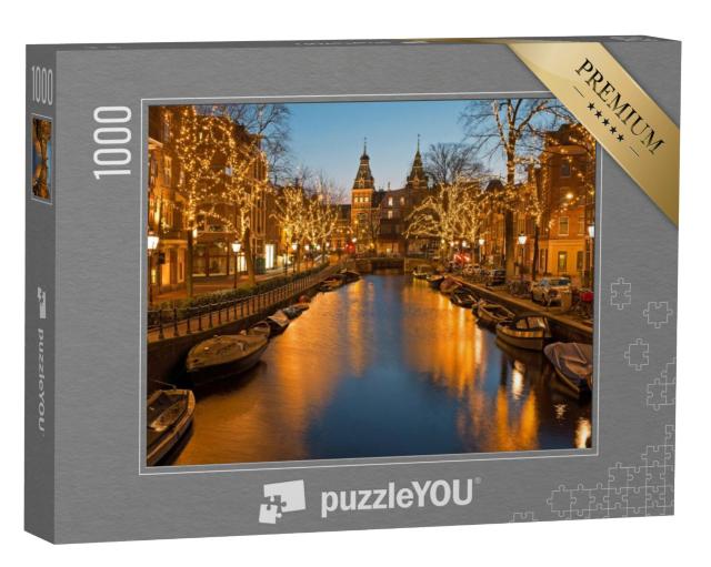 Puzzel 1000 stukjes „Kersttijd in Amsterdam“