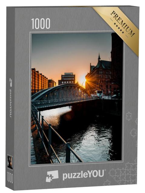 Puzzel 1000 stukjes „Historisch havengebied Speicherstadt in Hamburg“