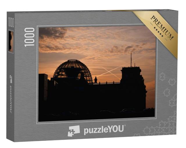 Puzzel 1000 stukjes „De koepel van de Reichstag bij zonsondergang, Berlijn“