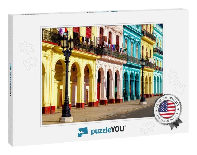 Colorful Colonial Buildings in Old Havana... Jigsaw Puzzle
