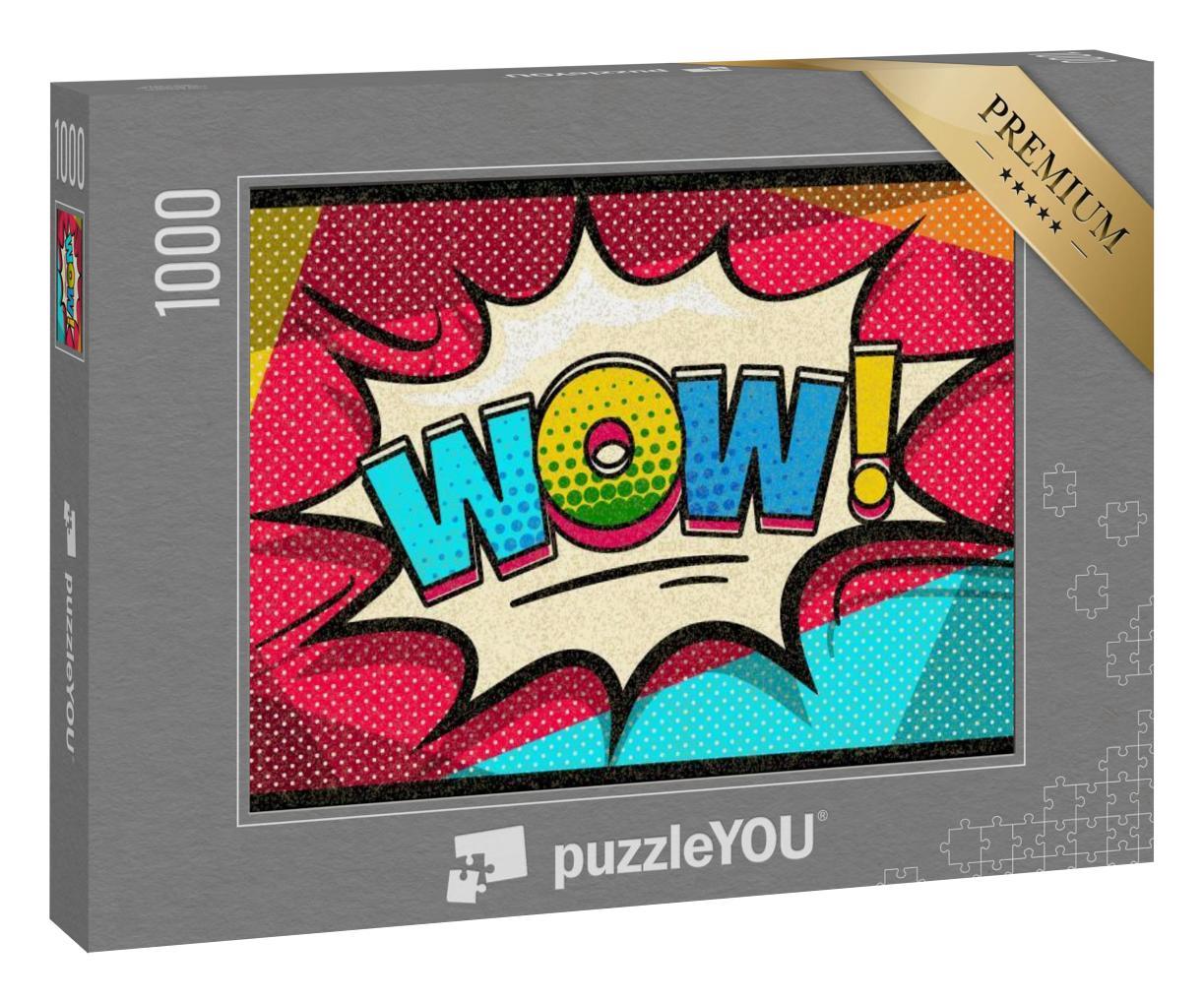 Puzzle 1000 Teile „Pop-Art: sexy Wow-Sprechblase“