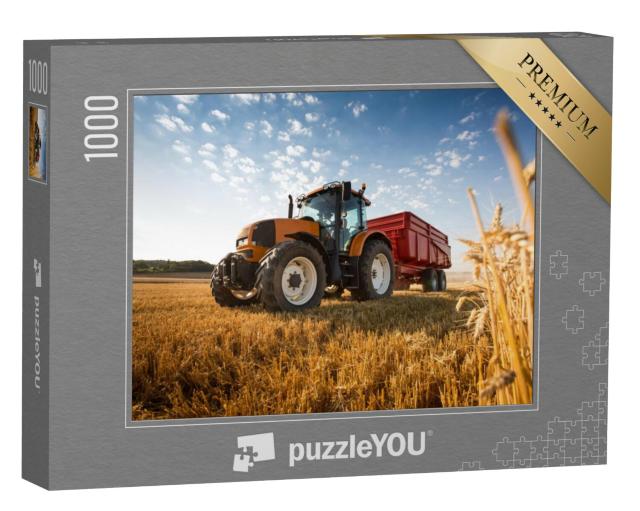 Puzzel 1000 stukjes „Een tractor bij de oogst“