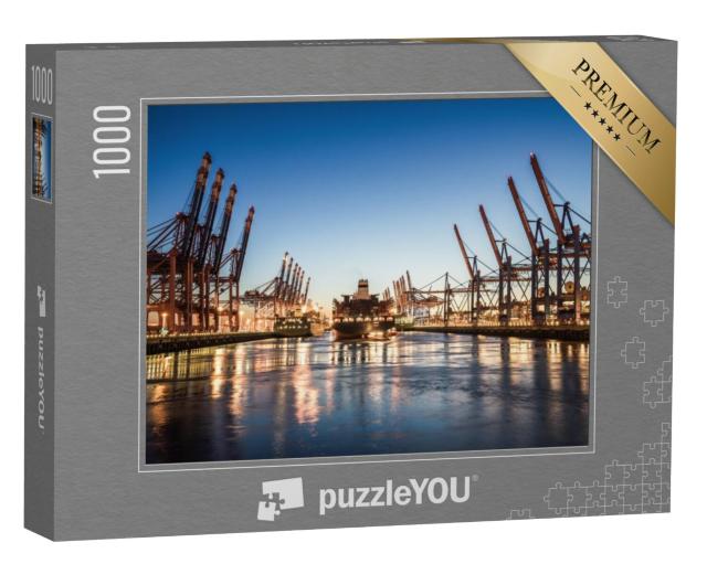 Puzzel 1000 stukjes „Haven van Hamburg, Duitsland“