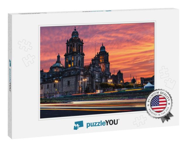 The Sun Rises Over the Mexico City Metropolitan Cathedral... Jigsaw Puzzle