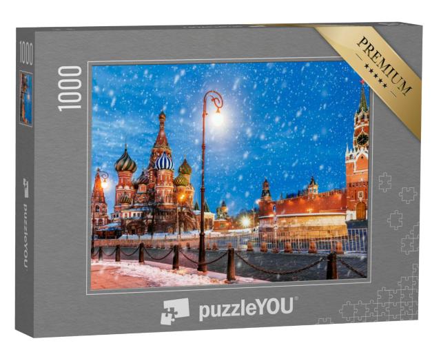 Puzzel 1000 stukjes „Rode Plein met Kerstmis, Moskou“