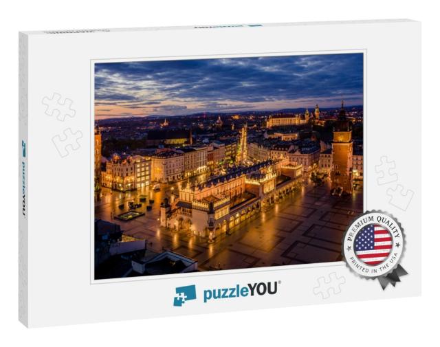 Main Square in Cracow, Poland... Jigsaw Puzzle