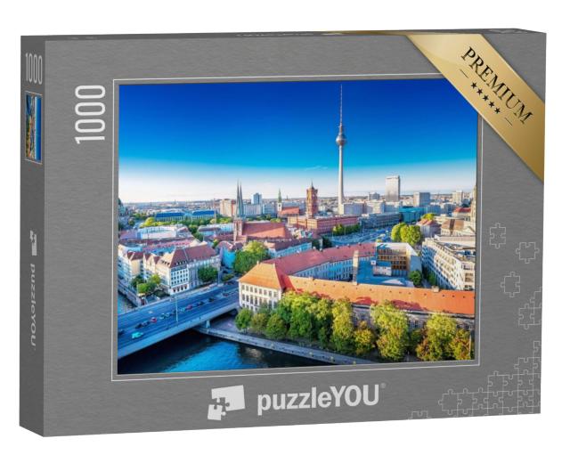 Puzzel 1000 stukjes „Panoramisch uitzicht op het centrum van Berlijn, Duitsland“