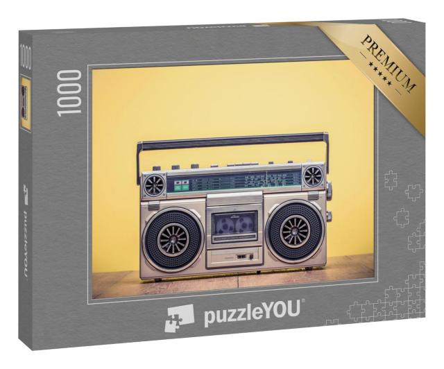 Puzzle 1000 Teile „Retro : Stereo Boombox aus den 80er Jahren“