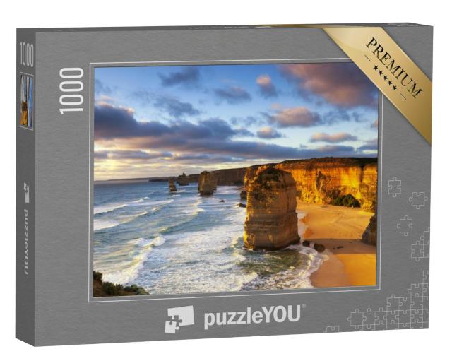 Puzzel 1000 stukjes „Twaalf Apostelen bij zonsondergang, Great Ocean Road, Victoria, Australië“