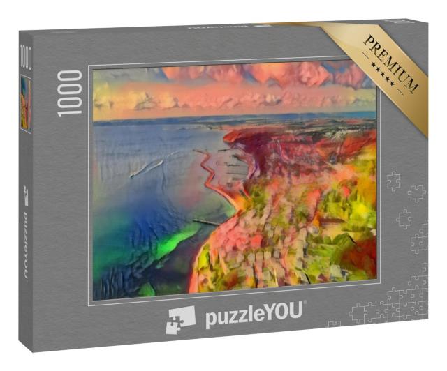 Puzzle 1000 Teile „im Kunst-Stil von Franz Marc - Sassnitz am Nationalpark Jasmund - Puzzle-Kollektion Künstler & Gemälde“