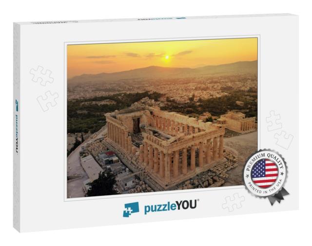 Aerial Drone Photo of Iconic Acropolis Hill & the Unique... Jigsaw Puzzle