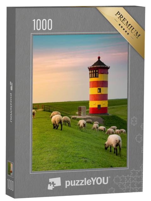 Puzzel 1000 stukjes „Een prachtige vuurtoren aan de Oost-Friese kust“