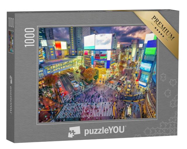 Puzzel 1000 stukjes „Beroemd Shibuya kruispunt in Tokio, Japan“