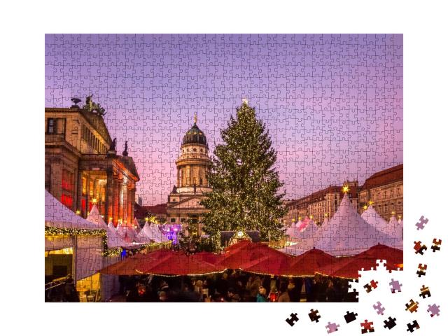 Puzzle 1000 Teile „Weihnachtsmarkt am Gendarmenmarkt in Berlin“