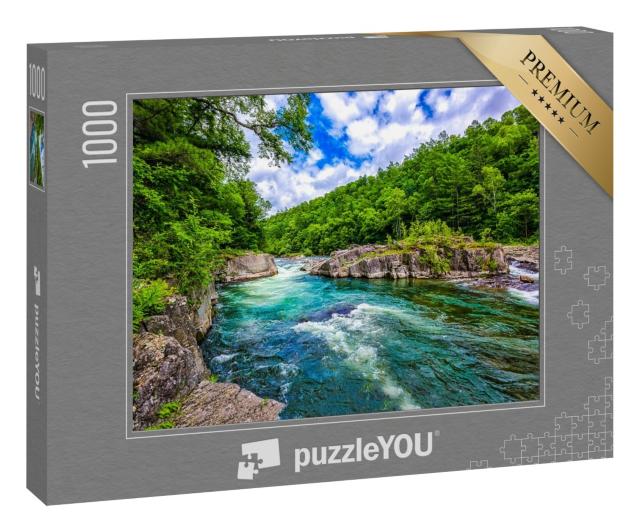 Puzzle 1000 Teile „Glasklarer Bergbach in unberührter Natur“