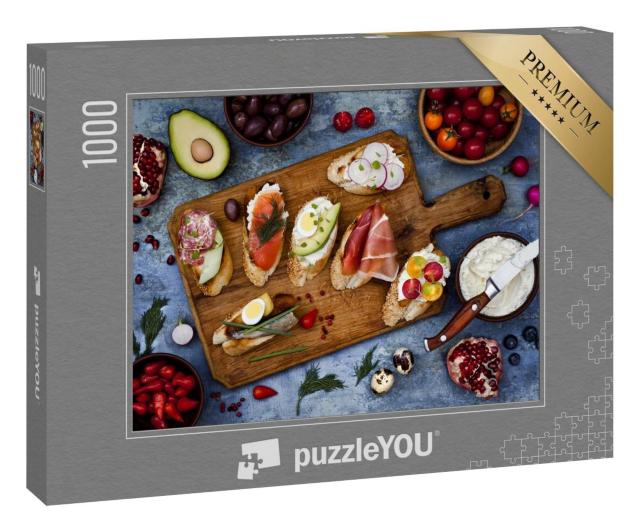 Puzzle 1000 Teile „Traditionelle spanische Tapas zum Mittag“