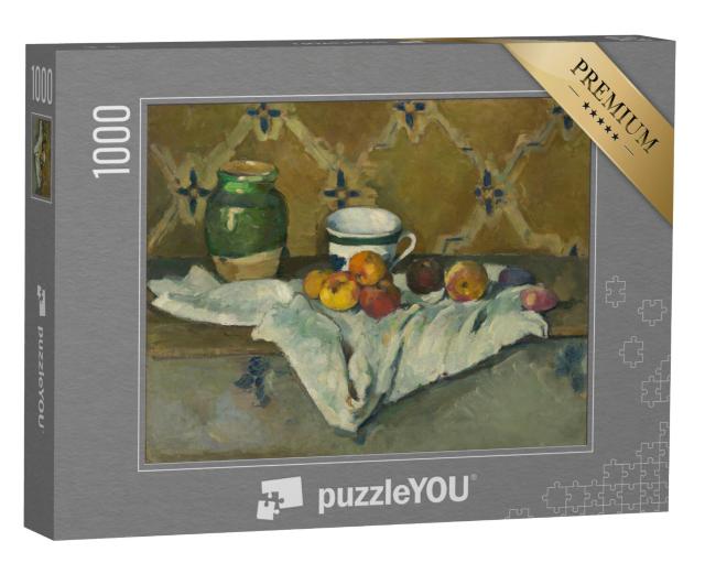 Puzzel 1000 stukjes „Paul Cézanne - Stilleven met kan, beker en appels“