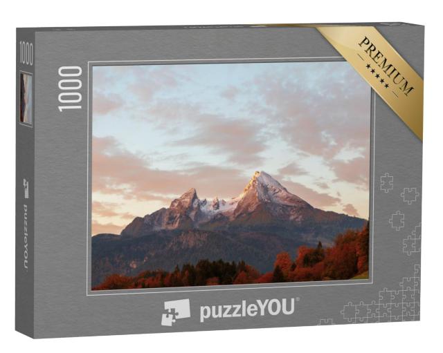 Puzzel 1000 stukjes „Watzmann in herfstavondlicht, Duitsland“