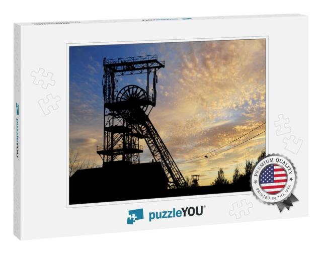 Old Disused Mine Shaft in Saarland in Sunset... Jigsaw Puzzle
