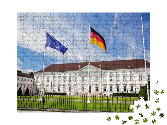 Puzzle 1000 Teile „Schloss Bellevue, das Präsidentenpalais in Berlin, Deutschland“