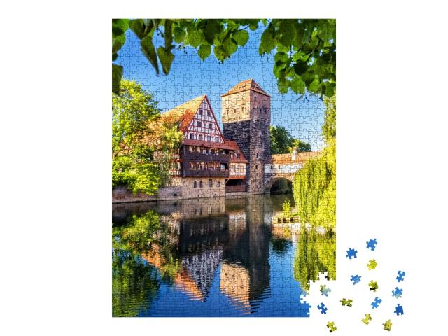 Puzzle 1000 Teile „Die historische Altstadt von Nürnberg, Franken“