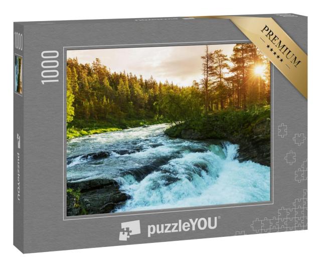 Puzzle 1000 Teile „Wilder Fluss in Norwegen“