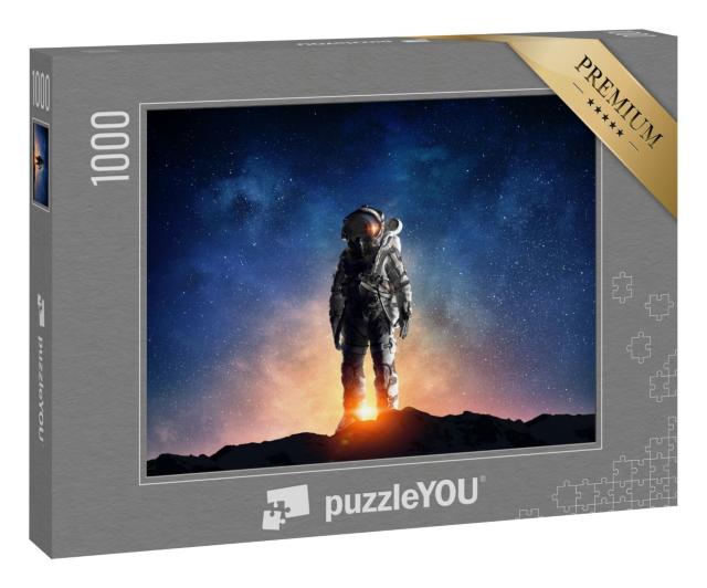Puzzle 1000 Teile „Astronaut mit Weltraum im Hintergrund“