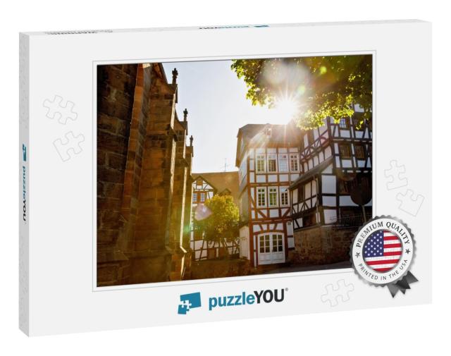 Cityscape of the German City of Marburg with Historical T... Jigsaw Puzzle