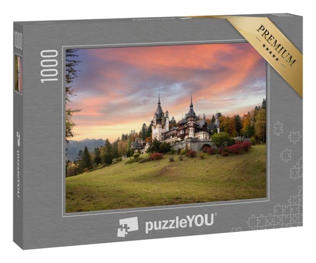 Puzzle „Panorama von Schloss Peles in Rumänien“