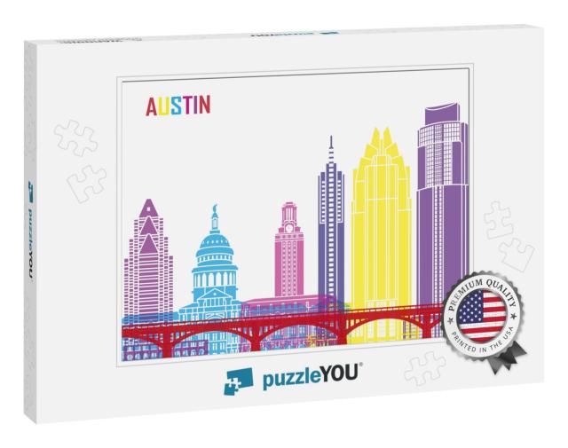 Austin Skyline Pop in Editable Vector File... Jigsaw Puzzle