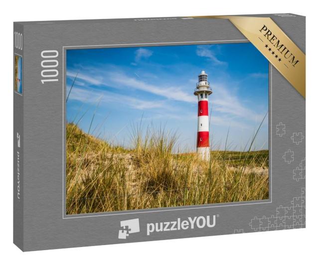 Puzzle 1000 Teile „Leuchtturm an der Küste der Nordsee an einem sonnigen Tag, Belgien“
