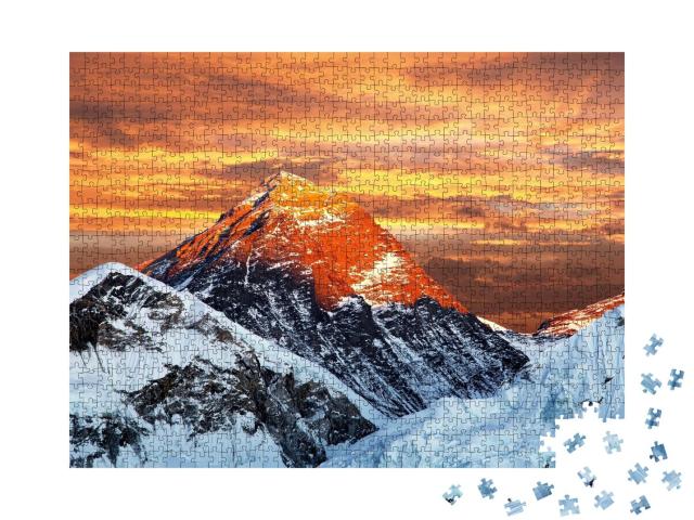 Puzzle 1000 Teile „Abendhimmel am Mount Everest, Sagarmatha-Nationalpark, Nepal“
