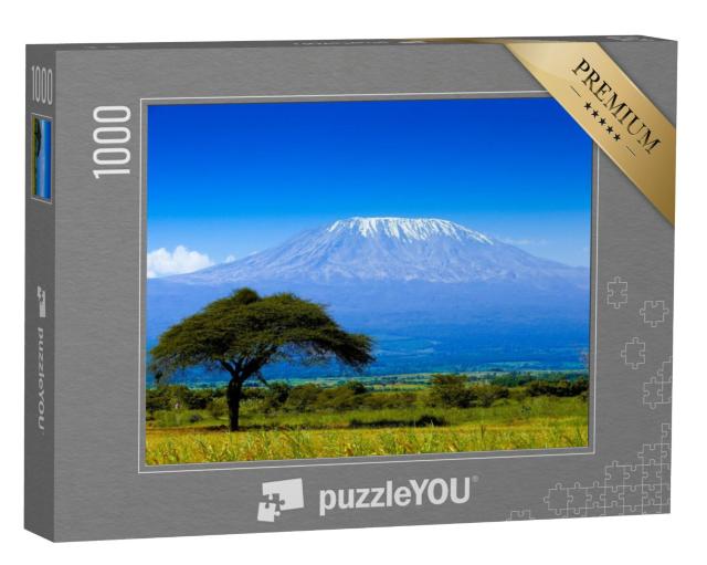 Puzzel 1000 stukjes „Kilimanjaro op de Afrikaanse savanne“