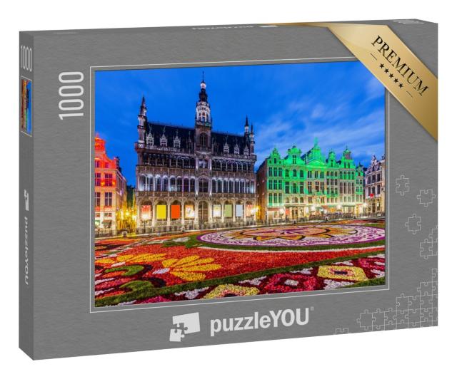 Puzzle 1000 Teile „Blumenteppich-Festival in Brüssel, Belgien“