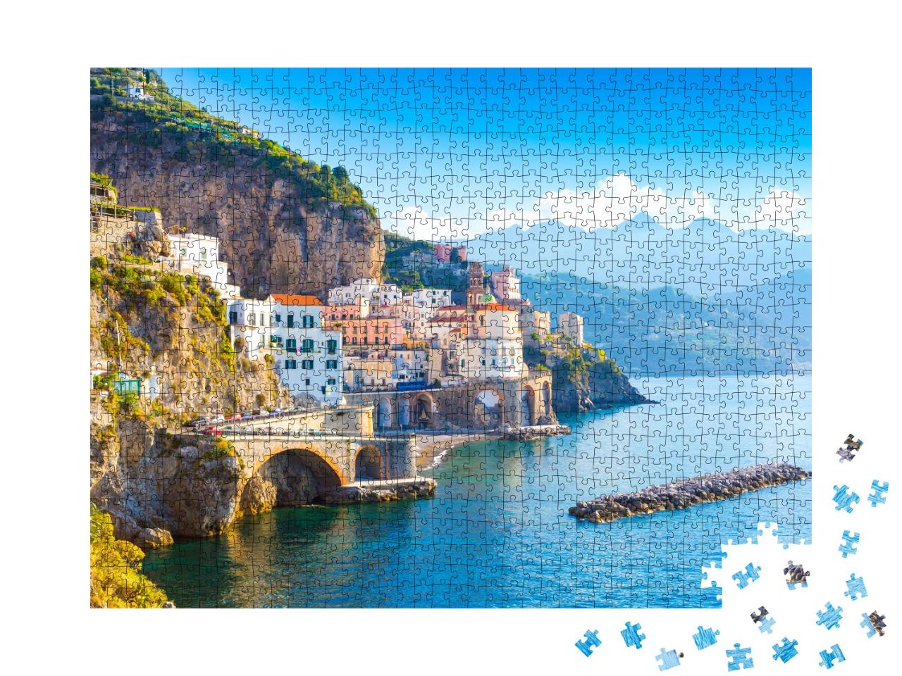 Puzzle 1000 Teile „Amalfi am Morgen, Italien“