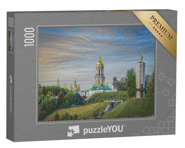 Puzzel 1000 stukjes „in de kunststijl van Claude Monet - Kiev klooster - Puzzelverzameling Kunstenaars & Schilderijen“