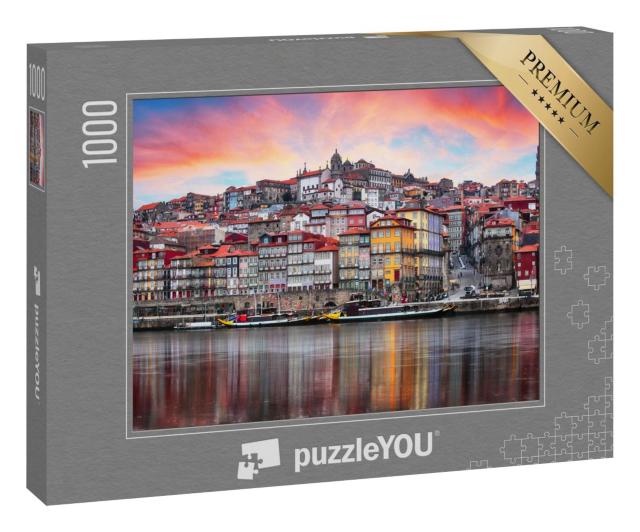 Puzzle 1000 Teile „Blick auf die Altstadt von Porto in Portugal“