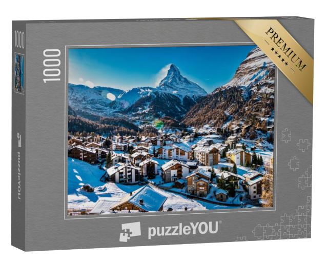 Puzzel 1000 stukjes „Zermatt en Matterhorn, Zwitserland“