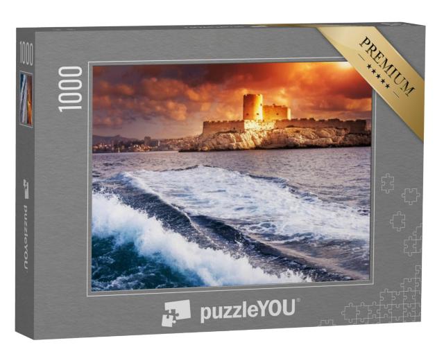 Puzzel 1000 stukjes „Chateau d'If, Marseille, Frankrijk, kleurrijk zeegezicht“