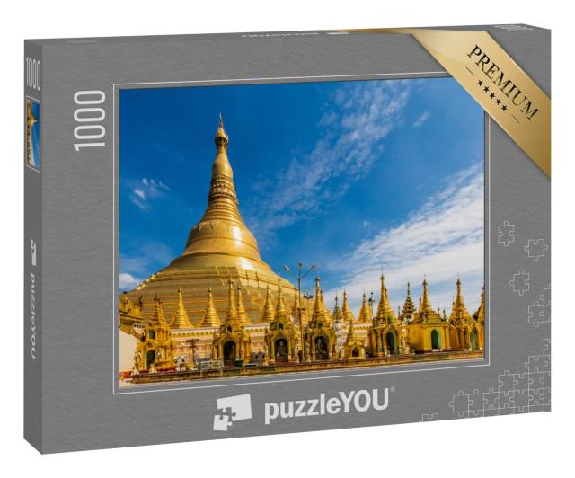 Puzzle 1000 Teile „Goldene Stupa der Shwedagon-Pagode in Yangon, Rangoon, Myanmar“
