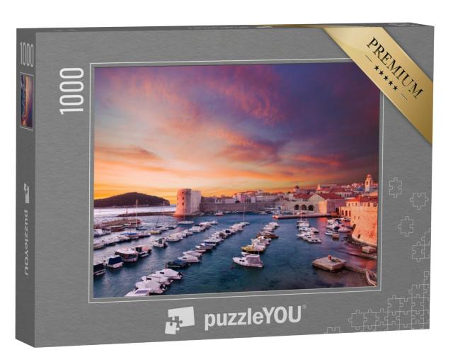 Puzzel 1000 stukjes „Stadshaven in Dubrovnik, Kroatië“