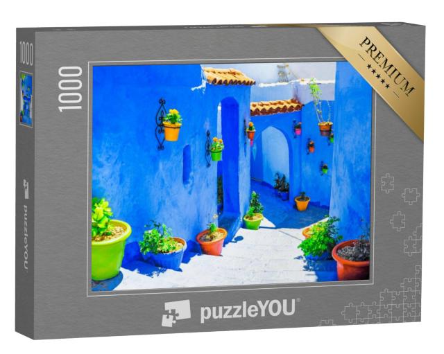 Puzzel 1000 stukjes „De blauwe stad - Medina, Chefchaouen, Marokko“