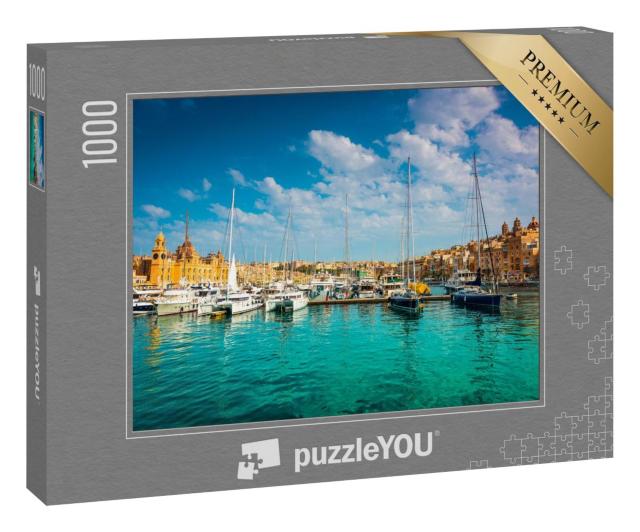 Puzzle 1000 Teile „Yachten in Birgu bei Cospicua auf Malta“