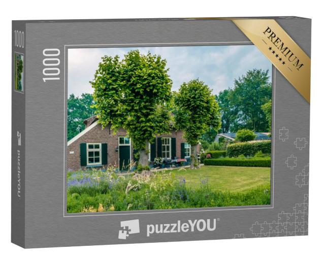 Puzzel 1000 stukjes „Oude historische boerderij bij Holten Dijkerhoek Nederland“