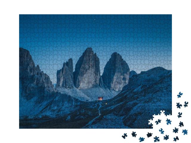 Puzzle 1000 Teile „Schöner Blick auf die berühmten Drei Zinnen, Südtirol, Italien“