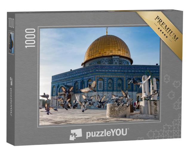 Puzzel 1000 stukjes „Rotskoepel: de oude stad van Jeruzalem, Israël“