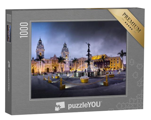 Puzzel 1000 stukjes „Plaza de armas de Lima, hoofdstad van Peru“